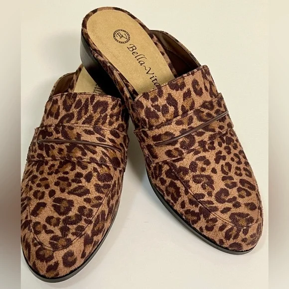 Bella-Vita cheetah print mules. Size 7.5 Never worn. Excellent condition - Picture 1 of 6